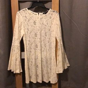 Sheer lace tunic